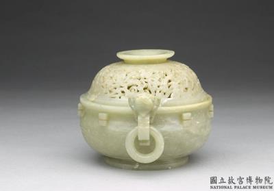 图片[2]-Jade incense burner with animal-mask pattern, Qing dynasty (1644-1911)-China Archive